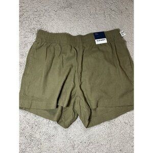 NWT Old Navy High Rise Women's Olive Green Shorts Comfort Waist Size Large